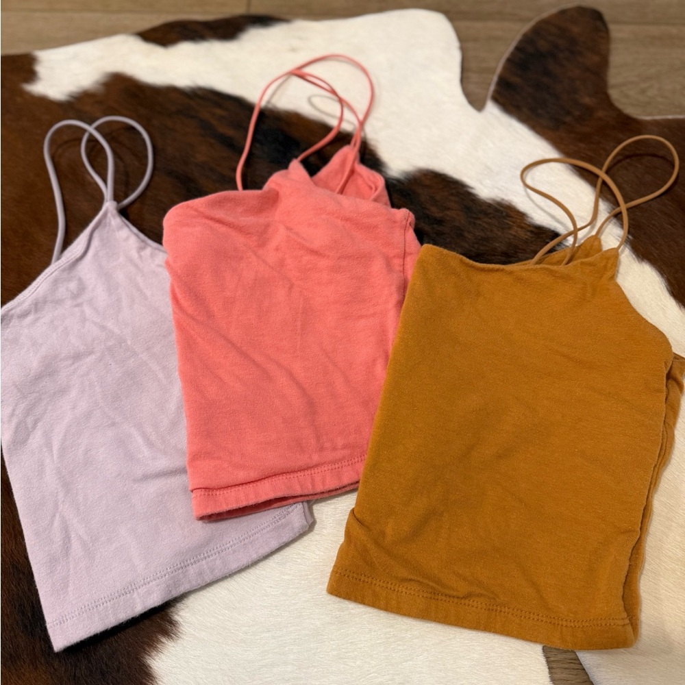 4 pack American Eagle Outfitters Camisole Set in Lavender, Coral, and Mustard